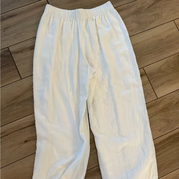 Abercrombie & Fitch White Wide Leg Pants - Picture 4 of 6
